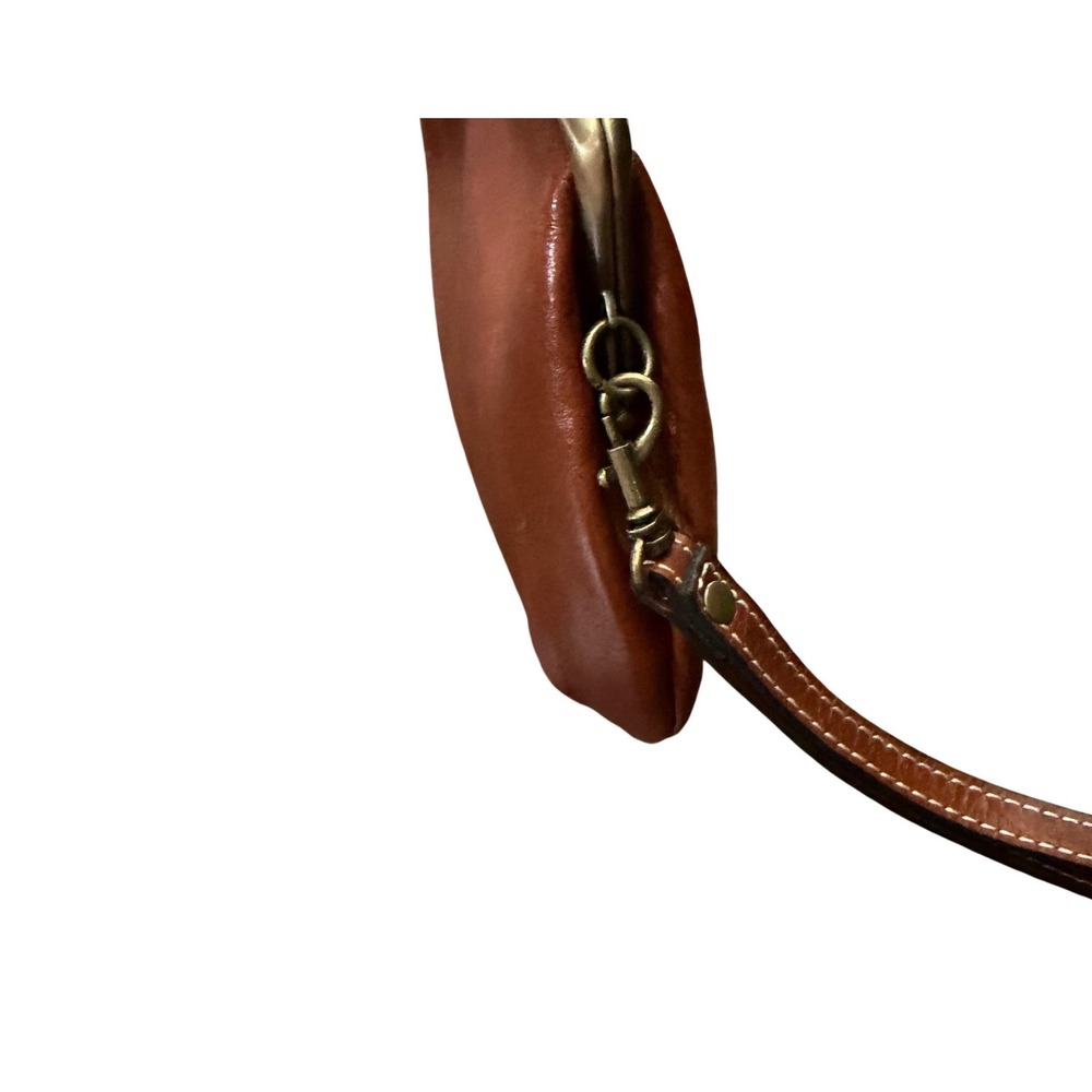 Patricia Nash Cassini Wristlet Women Small Brown Leather Kiss Lock Clutch Bag - Picture 5 of 13